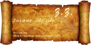 Zeidner Zénó névjegykártya